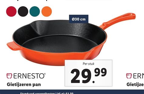 Ernesto Gietijzeren Pan 30 Cm Aanbieding Bij Lidl