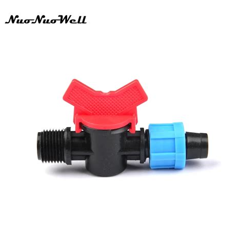 10pcs Nuonuowell 1 2 Thread To 16mm Drip Tape Lock Valve For Garden Agricultural Drip