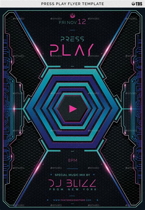 Press Play Flyer Template Ad Play Affiliate Press Template