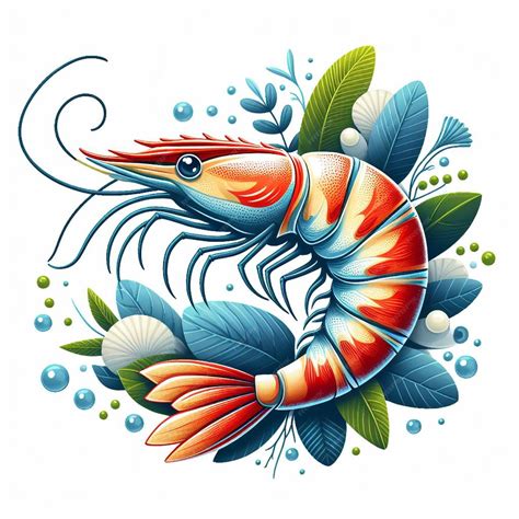 Premium Vector Shrimp Vector Cartoon Illustration