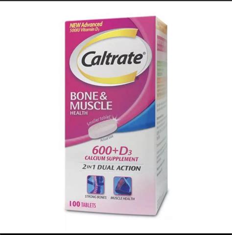 Caltrate Calcium And Vit D For Bone And Muscle 100 Tablets Health