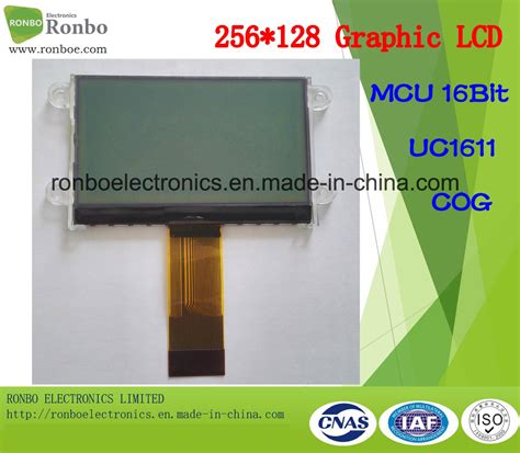 256X128 Cog Graphic LCD Module UC1611 34pin Cog LCD Panel For