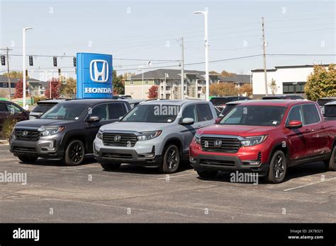 Avon Circa October 2022 Honda Ridgeline Display At A Dealership