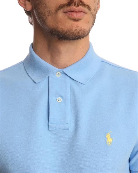 Polo Ralph Lauren Slim Fit Sky Blue Polo Shirt In Blue For Men Sky Lyst