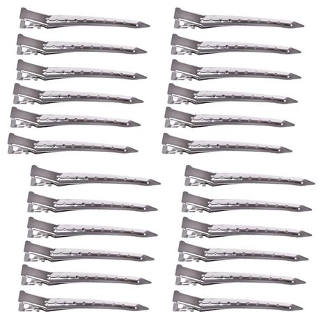 24 Packs Duck Bill Hair Clips 3 5 Inches Rustproof Metal Alligator Curl Hair Clips