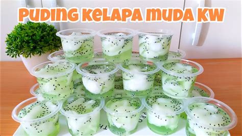 PUDING CUP KELAPA MUDA KW SEGERRR BANGET Ide Jualan Puding Cup