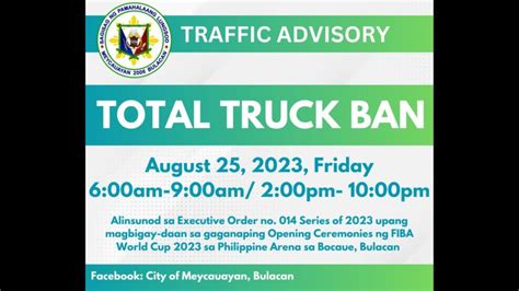 Total Truck Ban Ipatutupad Sa Marilao At Meycauayan Bulacan Sa