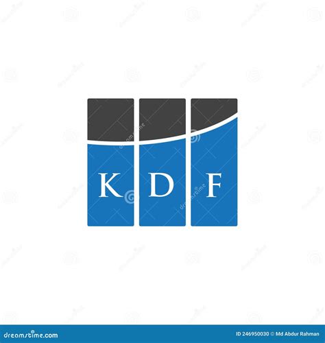 Kdf Letter Logo Design On White Background Kdf Creative Initials