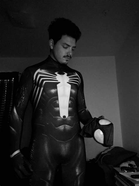 Venom Printed Cosplay Suit Black Spiderman Costumes For Halloween