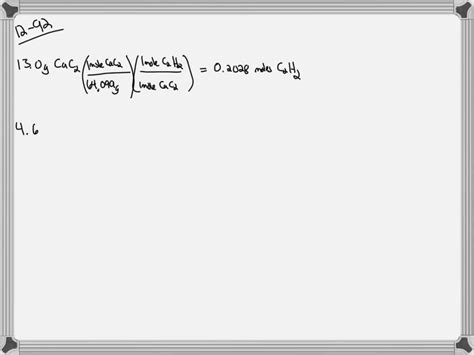 Calcium Carbide Cac Reacts With Water To Produce A Solvedlib