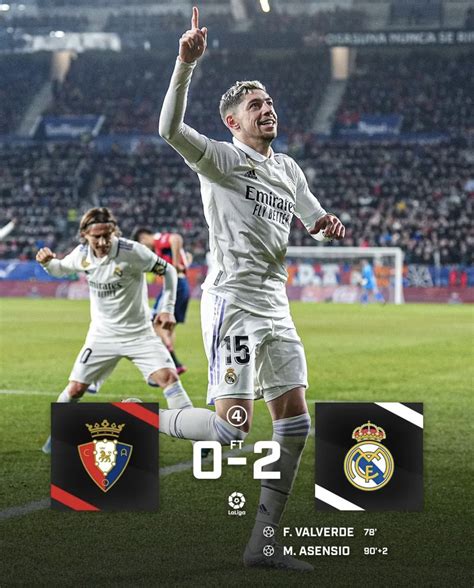 EPLSL On Twitter Osasuna 0 2 Real Madrid Ancelotti S Team Bring The