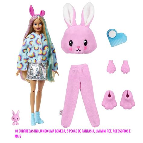 Boneca Barbie Color Reveal Cutie Animais Pet Pelucia Mattel Shopee Brasil