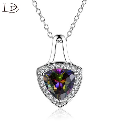 Dodo Encanto Tri Ngulo Multicolor Cubic Zircon Collar Para Las Mujeres