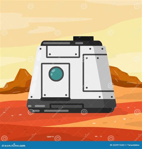 Marisan Module. Spaceship, Base, And Living Quarters Cartoon Vector | CartoonDealer.com #199730651