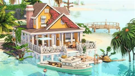 Beach House Layout Tiny Beach House Tropical Beach Houses Sims 4