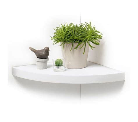 Étagère Murale D angle flottante 25cm Blanc Etagère murale BUT