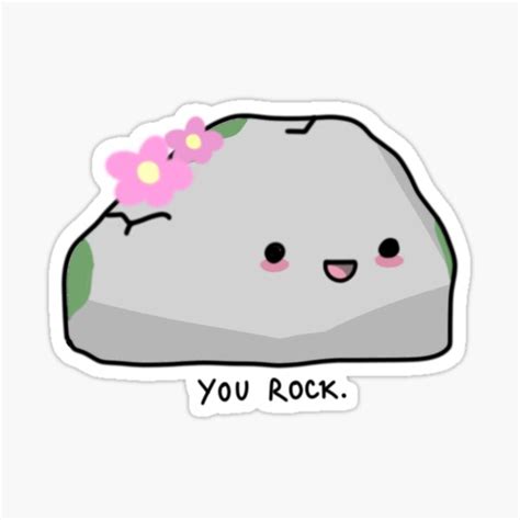 You Rock Cute Sticker For Sale By Trickyy90 Redbubble