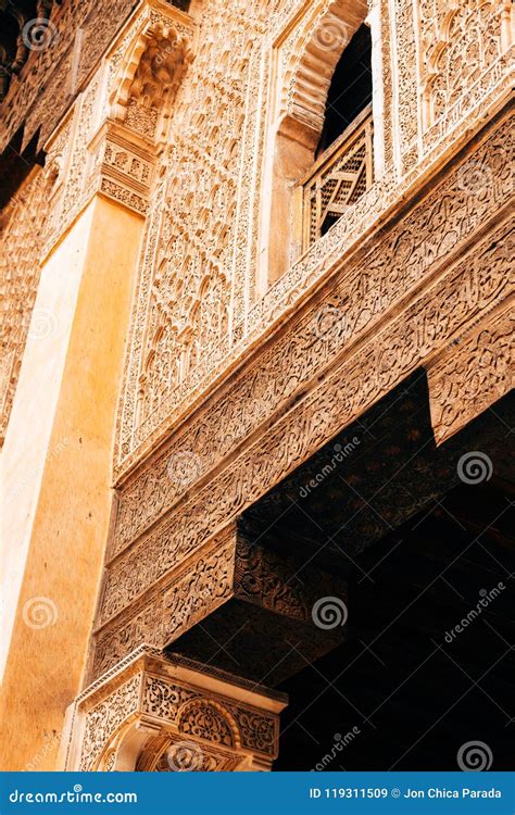 Colorful Ornamental Tiles At Moroccan Courtyard Stock Image Image Of