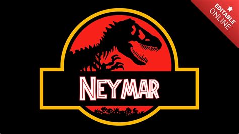 Neymar Logotipo Parque Jurásico Generador de Efectos de Texto