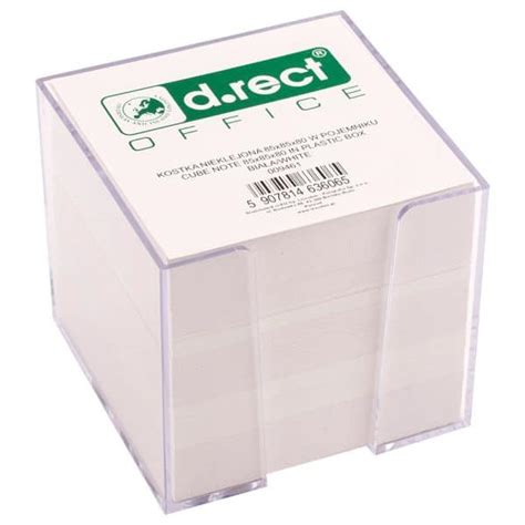 D RECT CUBE 85x85x80mm NON STICKY IN BOX WHITE MELANICO LTD