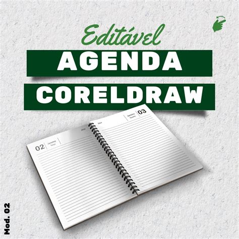 Miolo de Agenda Editável 2024 Coreldraw Diária M02 sem Horas Modelo