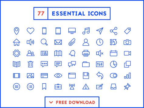 50 Free And Useful Gui Icon Sets For Web Designers Hongkiat