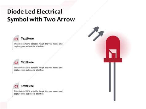 Diode Led Electrical Symbol With Two Arrow | Presentation Graphics ...