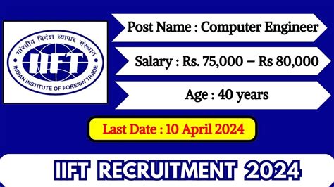 IIFT Recruitment 2024 Check Post Vacancies Salary Age Limit And How