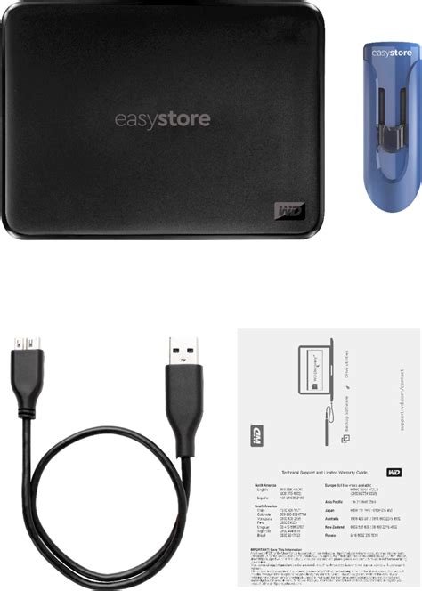 WD Easystore 4TB External USB 3.0 Portable Hard Drive with 32GB ...