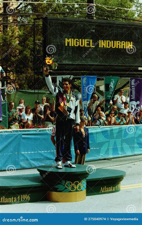 Miguel Indurain Olympic Gold Medal 1996 Editorial Stock Image - Image ...