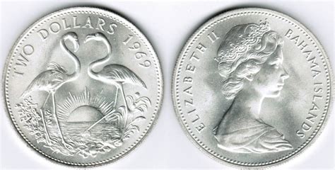 Bahamas Silberm Nze Dollars Flamingos Siehe Scan Vorz Glich