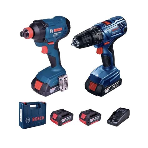 Kit Furadeira E Parafusadeira Bosch - Kit Bosch Parafusadeira Furadeira GSB 180-LI e Chave de Impacto GDX 180 ...