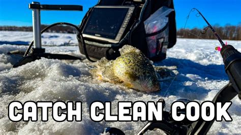 Ice Fishing For Crappies With Garmin Livescope Catch Clean Cook Youtube