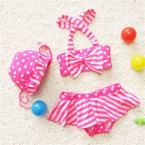 Bikini Nuovo Bambino Cute Baby Completo Da Spiaggia Con Split Bikini M