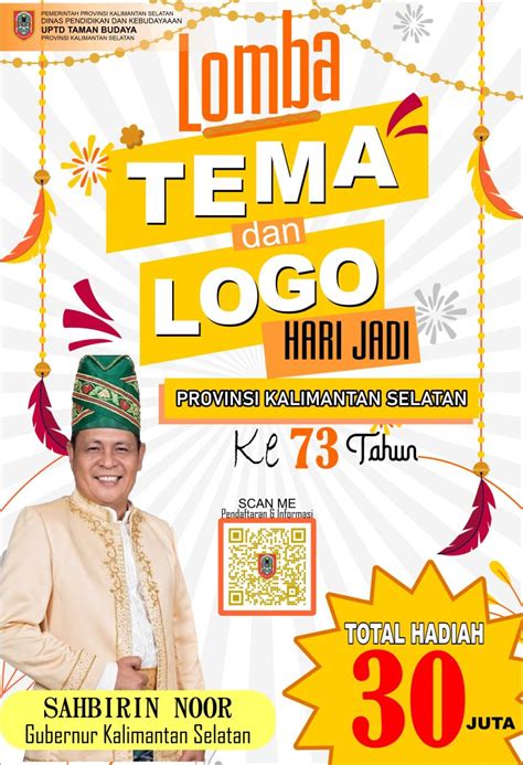 Pemprov Kalsel Gelar Lomba Tema Dan Logo Hari Jadi Kalsel Ke Tahun