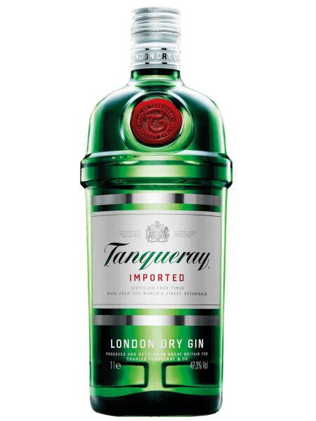 Tanqueray Gin Imported Glas London Dry Gin L