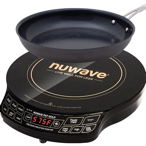 Nuwave Pic Gold Precision Induction Cooktop With 10 5 Inch Pan With 600 900 Or 1500 Watts