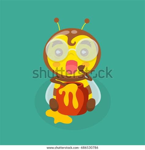 Cute Bee Cartoon Vector Isolated Stock Vector Royalty Free 686530786