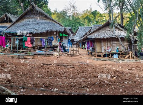 Residences Of The Akha Tribe Area Of The Union Of Hill Tribe Villages