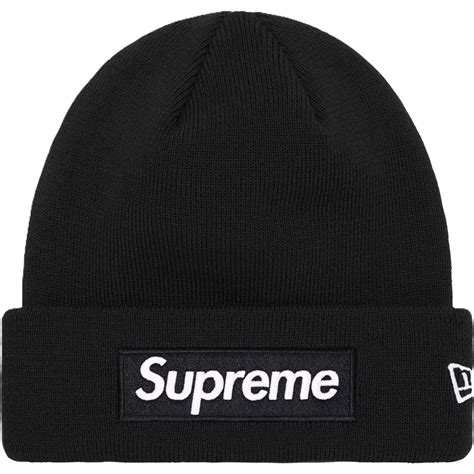 Mũ Supreme New Era Box Logo Beanie Black Authentic Shoes