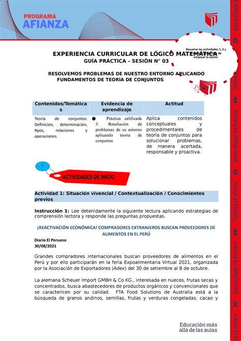 Gu A Pr Ctica Sesi N N Mod Copia Experiencia Curricular