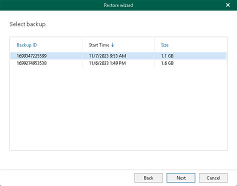 Step 7 Select Backup Veeam Backup Explorers Guide