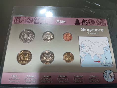 SERIE MONETE COMPLETA FIOR DI CONIO DEL MONDO ASIA SINGAPONE CCNI