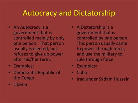 😍 Autocracy government examples. Use autocratic in a sentence. 2019-02-24