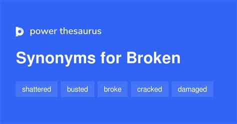 BROKEN Synonyms: 3 010 Similar Words & Phrases