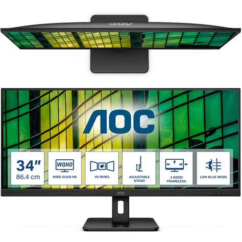 Ultrawide Monitor 34 CALE AOC VA 100Hz QHD 1440p 21 9 HDMI DP Sklep