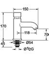 Deva Vision Non Concussive Self Closing Chrome Basin Tap VSN123