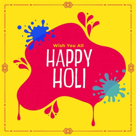 Free Vector | Happy holi festival wishes greeting card