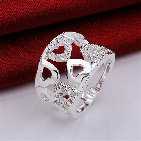 Anillo De Plata Para Mujer Joyer A Bonita Y Encantadora Regalo De