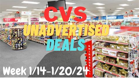 CVS Unadvertised Deals 1 14 1 20 24 15 Unadvertised Deals Including